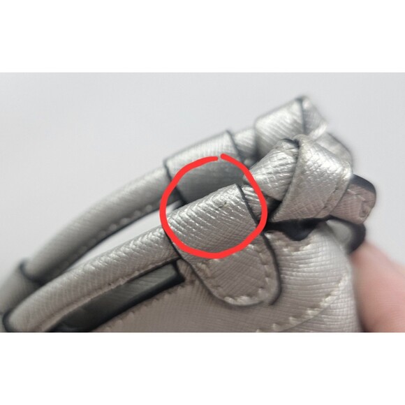 Foley & Corinna Silver Leather Tiny Disco City Satchel Handbag Charm Coin Purse - Picture 7 of 12